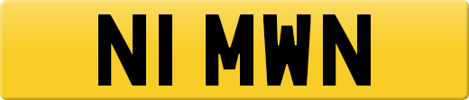 N1 MWN private number plate